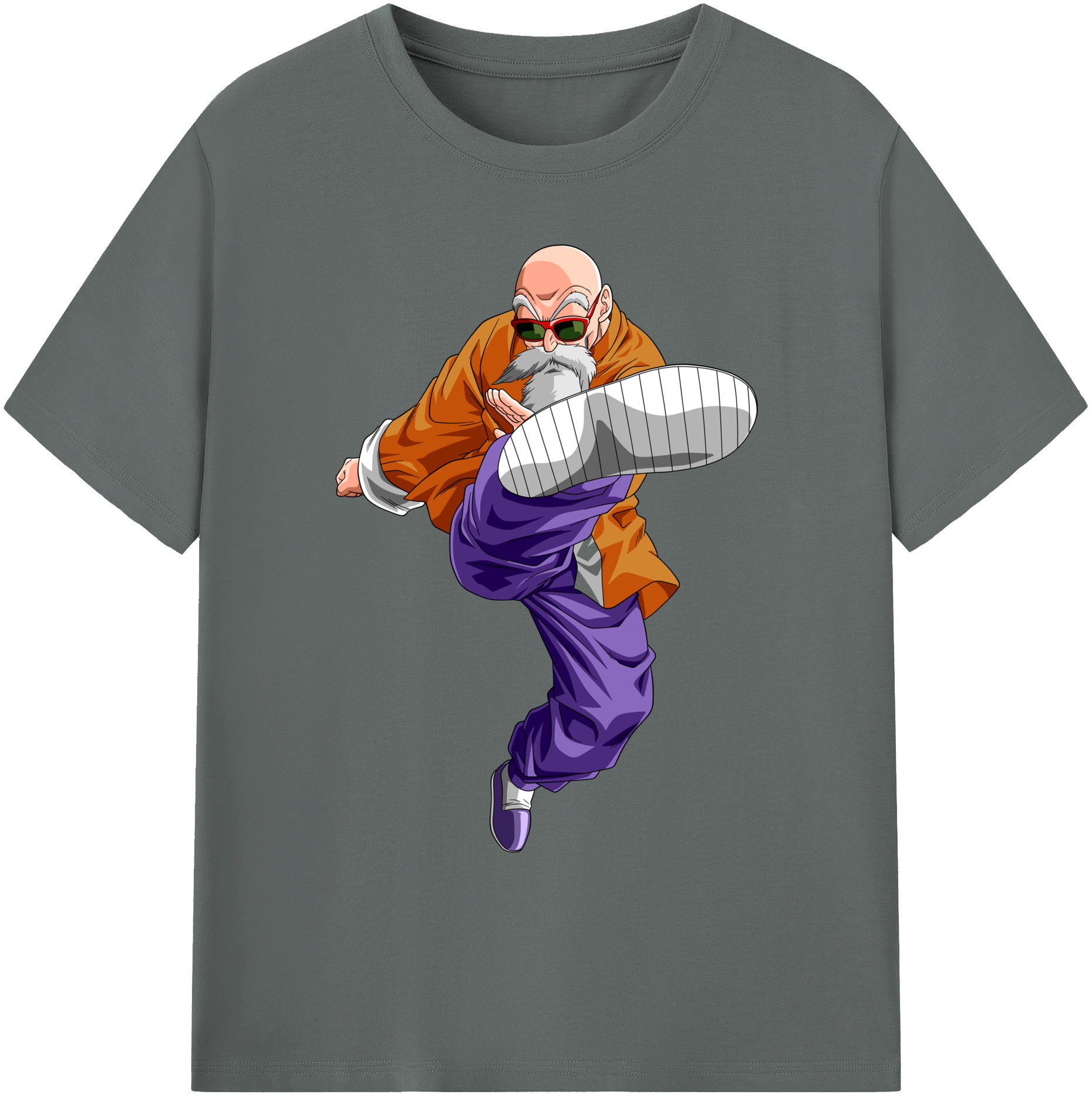 （画像用） ドラゴンボール 亀仙人（かめせんにん） DRAGON BALL Master Roshi Kame Sennin 綿100％ メンズ半袖Tシャツ｜肌触りやわらか＆通気性